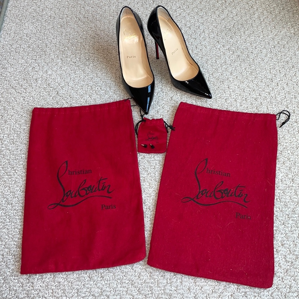 So Kate Patent Pointed-Toe Red Sole Pump